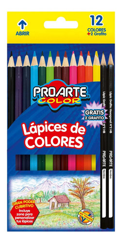 Lápices De Colores Proarte Color 12 Colores