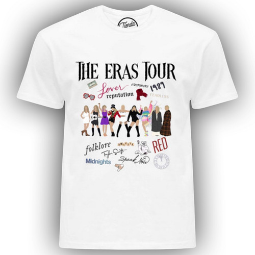 Playera Taylor Swift The Eras Tour Albums Dibujos 24 T-shirt