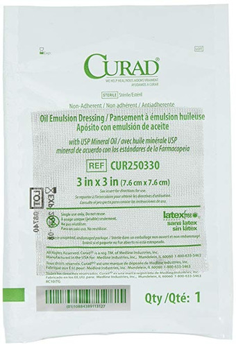 Curad Estéril Emulsión De Aceite Apósito De Gasa 3  X3  50 C