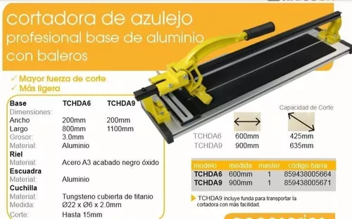 Corta Azulejos Wolfpack Profesional Base Aluminio 1200 mm