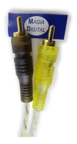 Imagen 4 de 6 de Cable Rca A Rca Audiobahn Arca450f Puntas Doradas 5m
