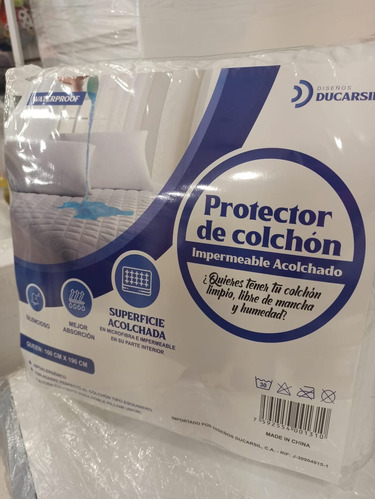 Protector De Colchón Impermeable Acolchado Queen