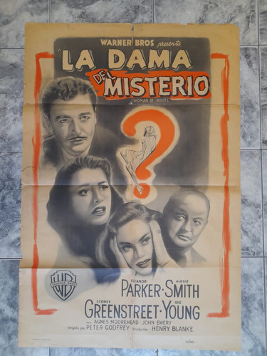 Afiche Original-la Dama  Del Misterio -eleonor Parker - 1948