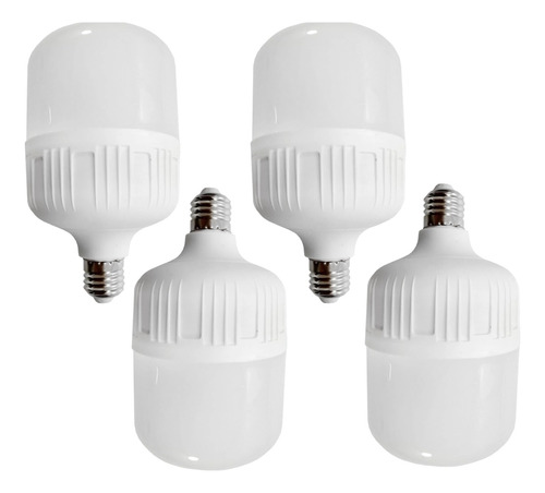 Kit 4 Pzs Foco Led Casa 10w Ahorradores Bulbo Tipo Bala /e