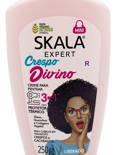 Imagen 2 de 5 de Skala Crespo Divino Crema Peinar Protector Termico Vegano