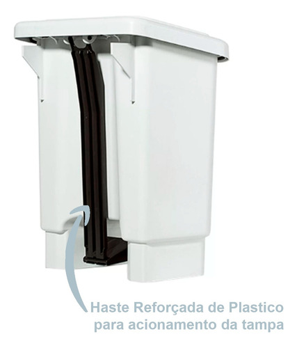 Lixeira Cesto 15 Litros Com Pedal De Piso Resistente Casa