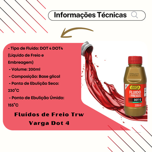 Fluido Freios Varga Trw Dot4 Dot 4 Com 10 Und