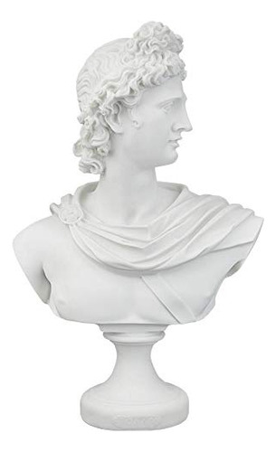 Diseño Toscano Apolo Belvedere Busto Estatua 12 Pulgadas Enc