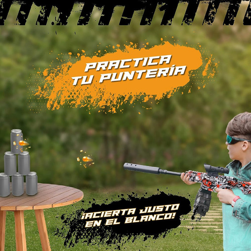 Pistola De Hidrogel M416 Drum Premium 2 Tiros Al Blanco