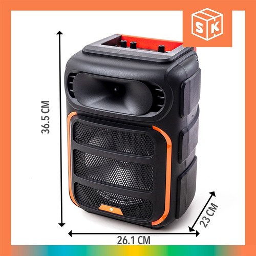Imagen 4 de 10 de Gran Parlante Bt Dj Luces Rgb Micrófono Control Extra Bass