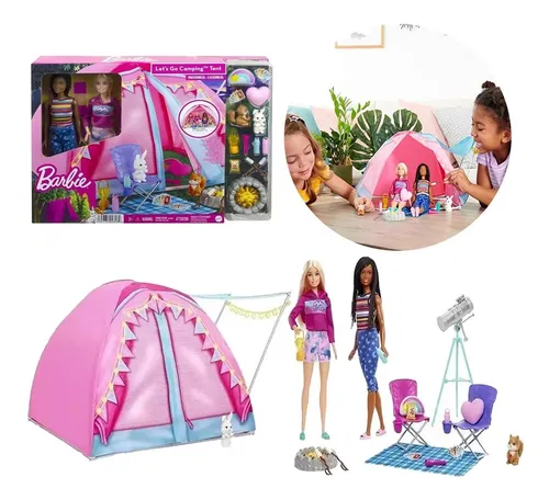 Barbie camping cheap house