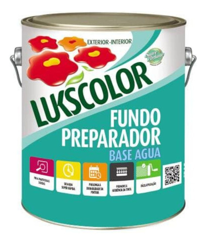 Fundo Preparador Base Agua Parede 3,6lts Galão Lukscolor