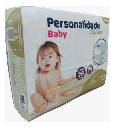 Fralda Personalidade Baby Total Care Jumbo Tamanho M Gênero Sem gênero Tamanho Médio (M)