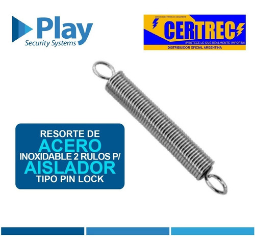 Resorte Acero Inoxidable 2 Rulos X10 Poste Cerco Electrico