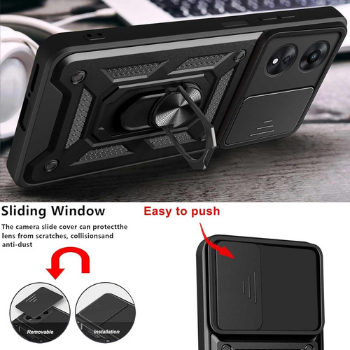 Funda Para Oppo A60 Uso Rudo Cámara Carcasa+mica Azul Oppo A60