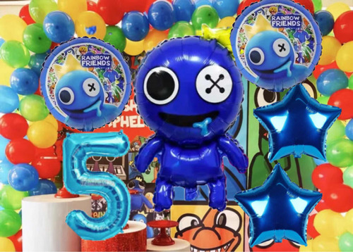 Set Globos Rainbow Friends Blue