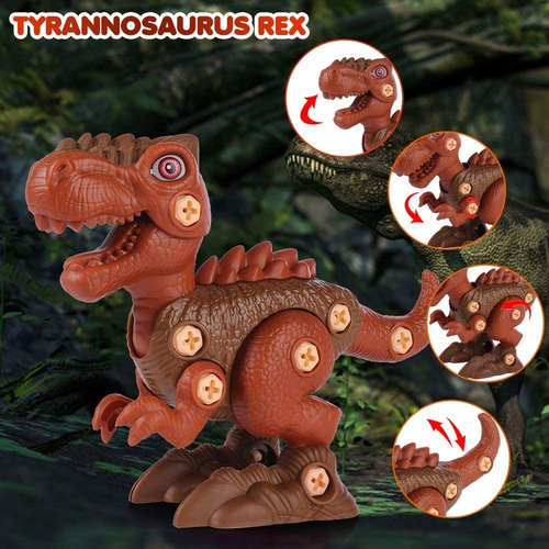 Imagen 4 de 6 de Juguete Dinosaurio Para Niños Diy Con Taladro Electrico
