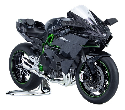 Kawasaki Ninja H2r Miniatura Metal Moto Con Luz Y Sonido 1/9