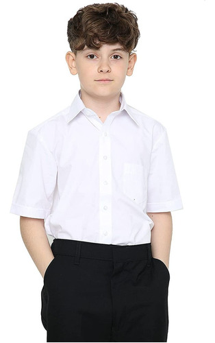 Camisa Colegial Escolar Blanca Manga Larga Niño Niña