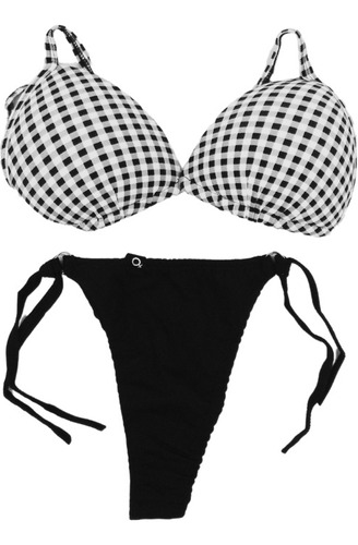 Bikini Triángulo Diseño Cuadritos | Importado Brasil