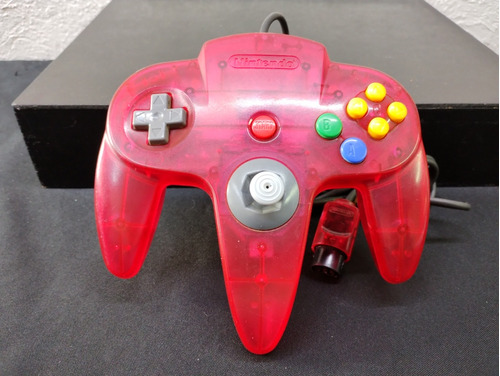 Control Nintendo 64 Rojo Transparente Watermelon Original