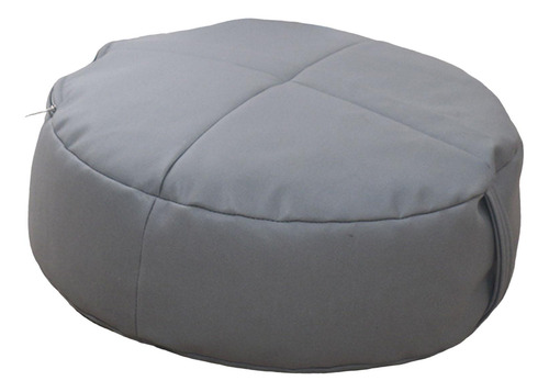 Mesa Puf Taburete Con Escalón Almohada Asiento Gris Oscuro