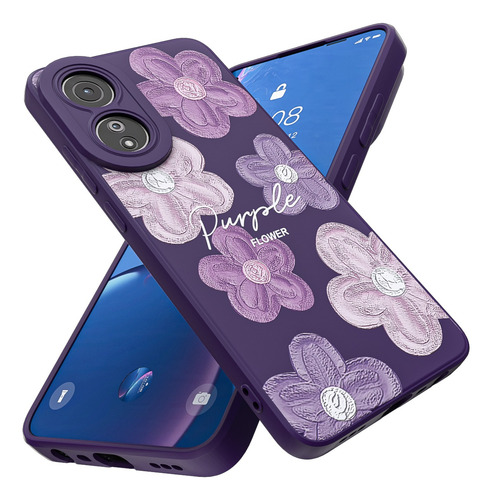 Funda Para Oppo A78 4g Carcasa Uso Rudo Con Flores Dibujos