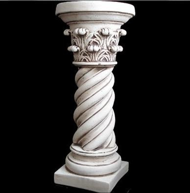 Columna Salomónica Gruesa 0705 Cemento Gris Exterior Deco