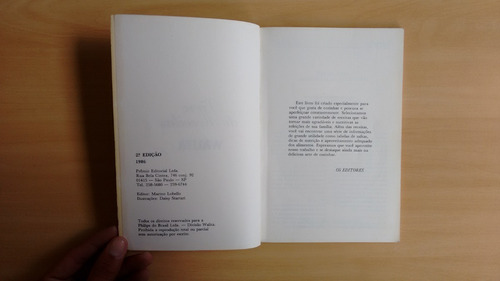 Livro De Receitas Walita Ano 1986 Nutrição Lanches Dica 619h (Usado)