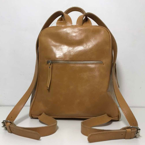 Mochila De Cuero Combinada