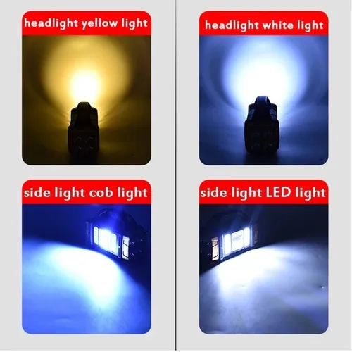 Linterna Led Superpotente De 30000 Lúmenes Recargable Con Lu