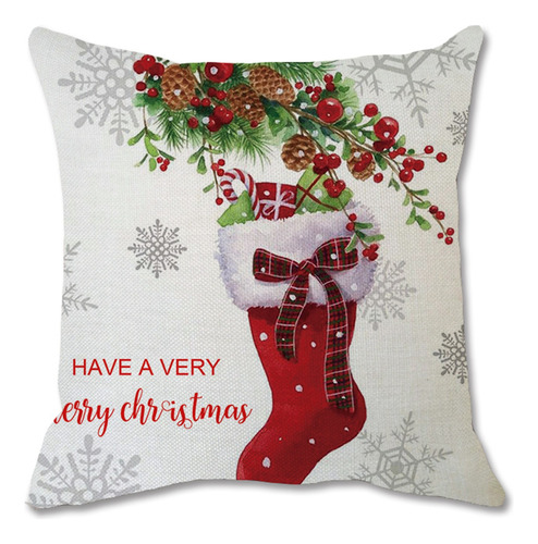 Almohada Para Teñir Sofá Cama Con Estampado De Feliz Navidad