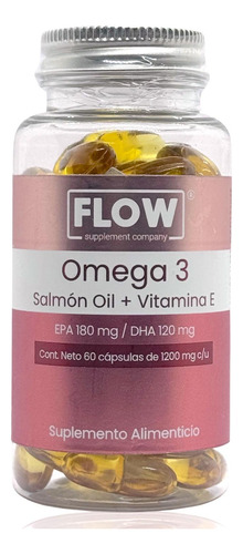 Omega 3, Salmón Oil, Vitamina E 60 Capsulas Flow