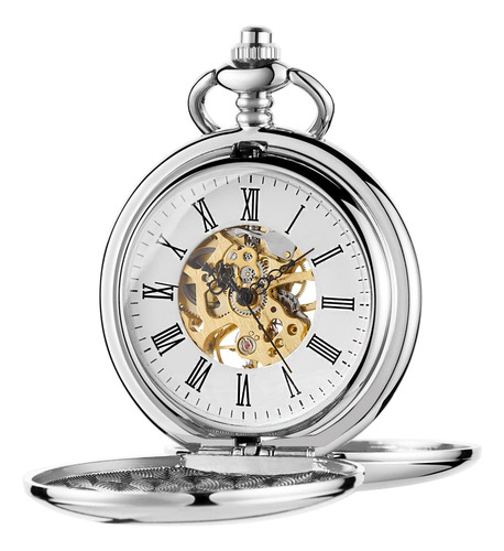 Reloj De Bolsillo Mecánico Hombre Número Romano Color