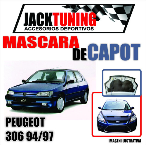 Mascara De Capot Peugeot 306 94/97 En Ecocuero