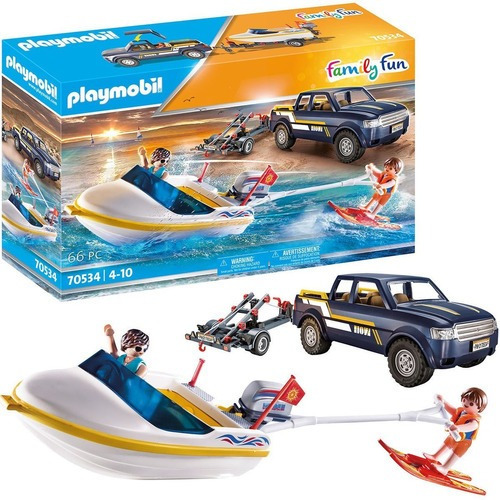 Playmobil® Figuras Y Camioneta Pick-up Con Lancha 70534