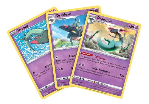 Kit Carta Pokémon Dragapult Drakloak Dreepy Rixa Rebelde