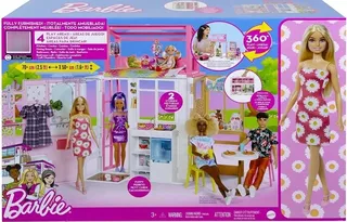Barbie Estate Casa Glam Con 2 Pisos Con Muñeca Incluida