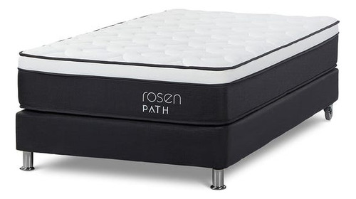 Cama Box Tarima Path Black 1.5 Plazas 105 X 190 Cm Rosen