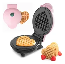 Comprar Mini Electrodomesticos Wafleras En Forma De Corazón Rosa