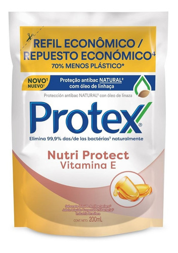 Sabonete Líquido Refil Protex Nutri Protect Vitamina 200ml