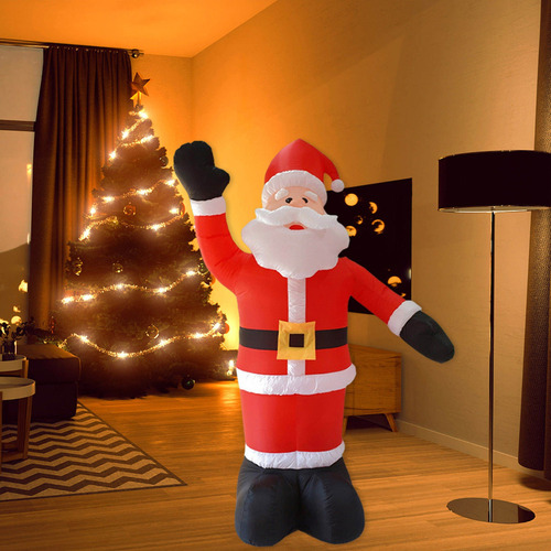 Papá Noel Inflable Con Luz Led Para Decoración De