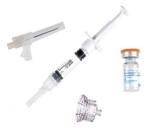 Sandostatina Lar Suspensión Inyectable 20 Mg, 1 Frasco Ámpula + 1 Jeringa Prellenada Solvente 2,5 Ml