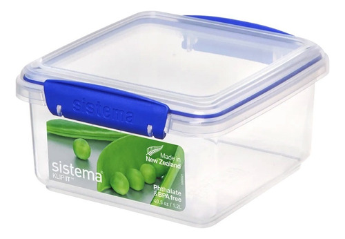 Taper Contenedor Para Alimentos Sistema Klip It De 1,2lts Color Transparente