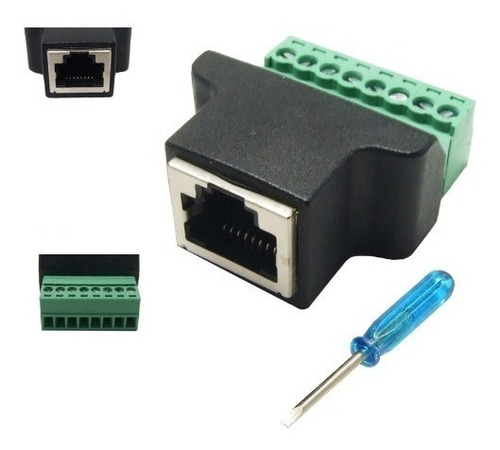 Conector Rj45 Con Borneras 8 Pines Cat7 Cat6 Cat5 Cctv 