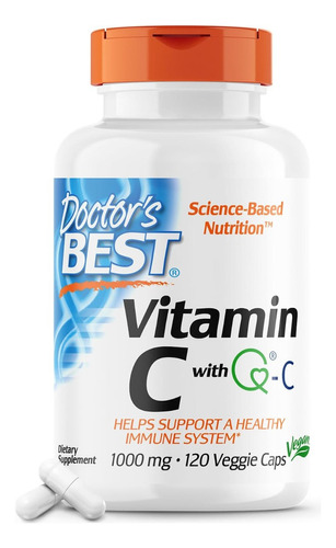 Vitamina C Con Qualic 1000 Mg Doctor's Best 120 Cápsulas Veg