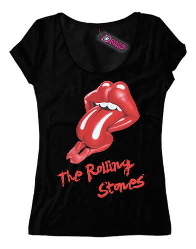 Remera Mujer The Rolling Stones Hombre Lengua 8 Dtg Premium