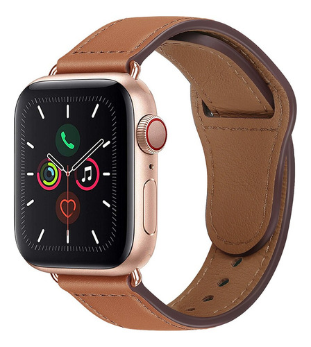 Correa De Piel Auténtica Para Apple Watch 9 8 7 Se 6 5 4 3