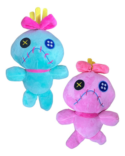 Peluche Trapo Lilo Y Stitch Serie Scrump Muñeco Animado 20cm Celeste