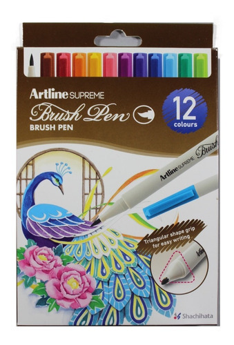 Imagen 1 de 1 de Brush Pen Artline Supreme Brush Pen 12 Colores